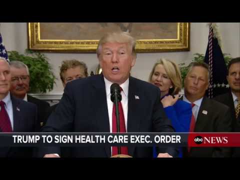 Presdient Donald Trump signs health care executive order