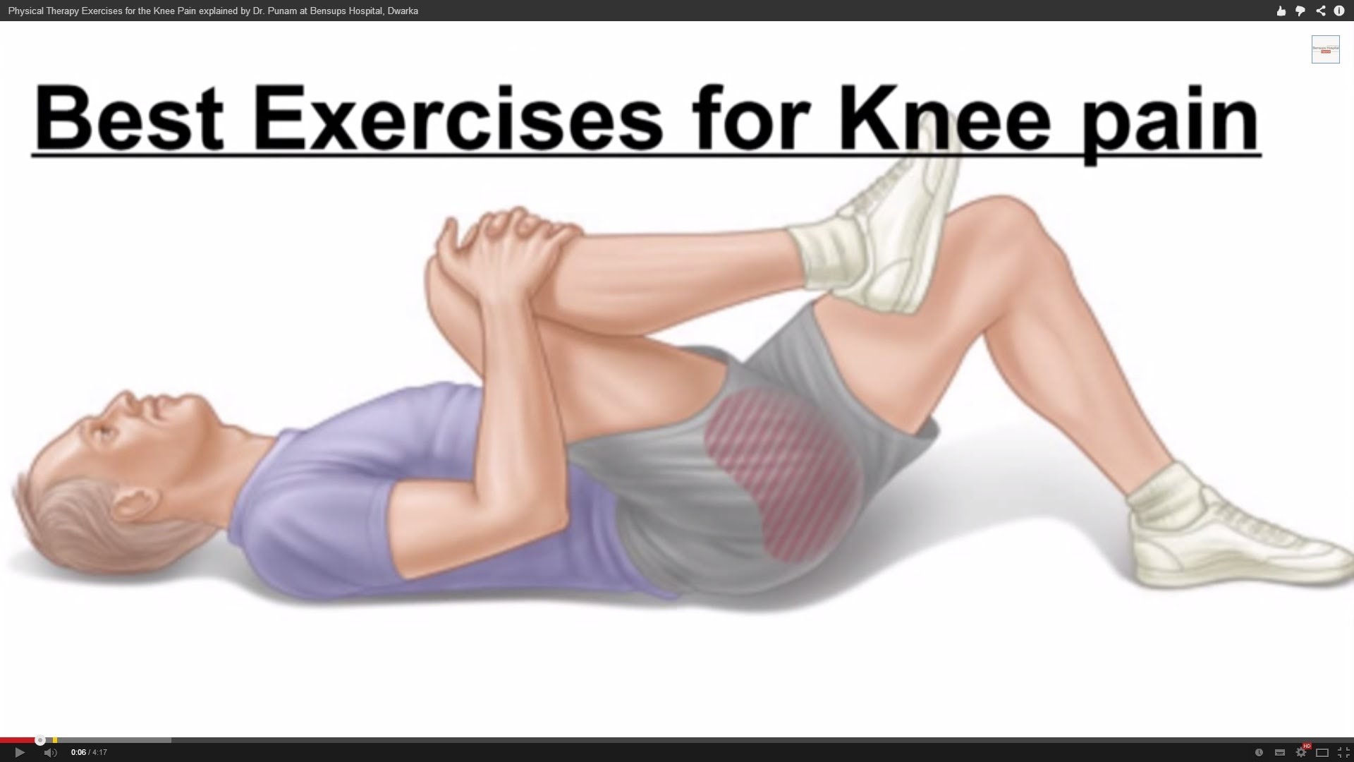 Physical Therapy Exercises for the Knee Pain explained by Dr. Punam at Bensups Hospital, Dwarka