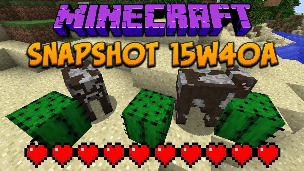 Minecraft 1.9: Snapshot 15w40a New Health Regeneration System