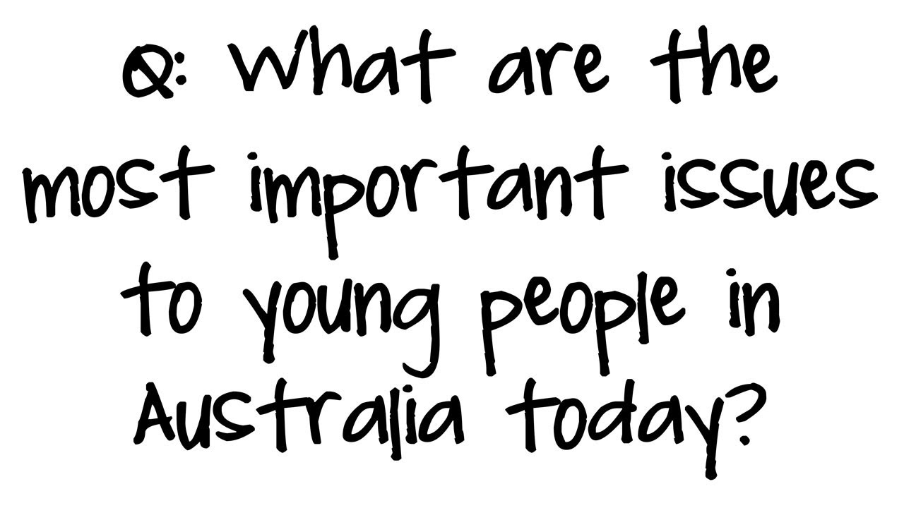 What are the most important issues to young people in Australia today?